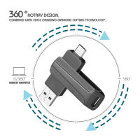 2en1 USB Memoria Stick Metal 128GB 64GB 32GB USB2.0 Tipo-C Transmisión Recíproca Smartphone Computadora Portátil - details 11