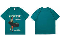 Camiseta Hip Hop Casual Para Hombres 2023 Estilo Harajuku Con Poster De Niña Japonesa Manga Corta Prenda Suelta De Algodón Impresión Gráfica De Calle - details 7
