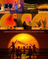 Lámpara De Noche USB Proyector De Puesta De Sol Luz Portátil Para Decoración De Hogar Sala De Estar Iluminación De Ambiente Neón Para Fotografía De Pared - details 12