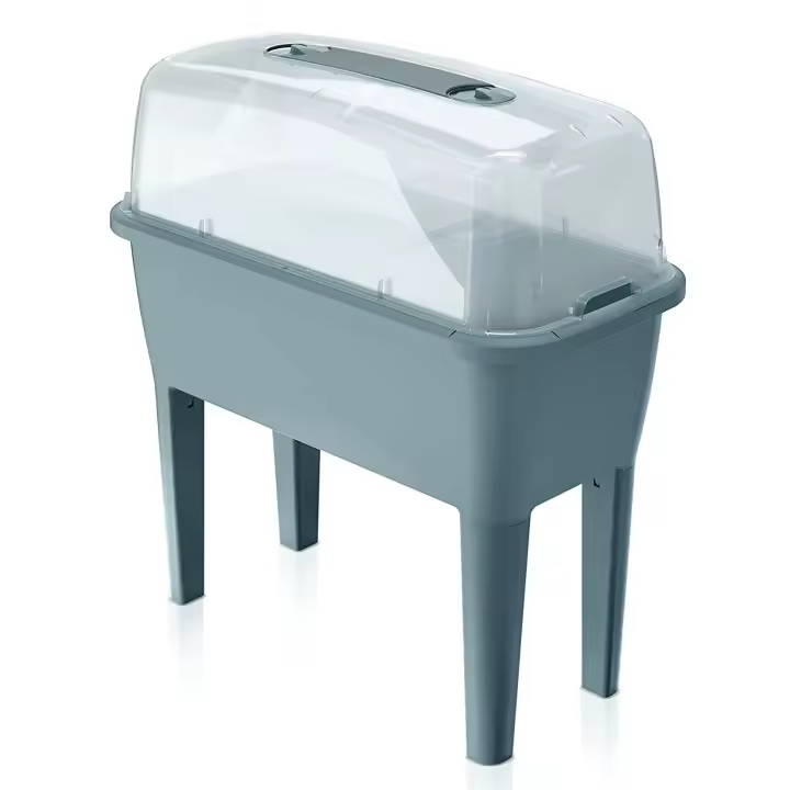 Huerto Urbano con Invernadero de 52 Litros en Polipropileno 77 X 38 X 82 Cm Color Gris - Prosperplast - 1