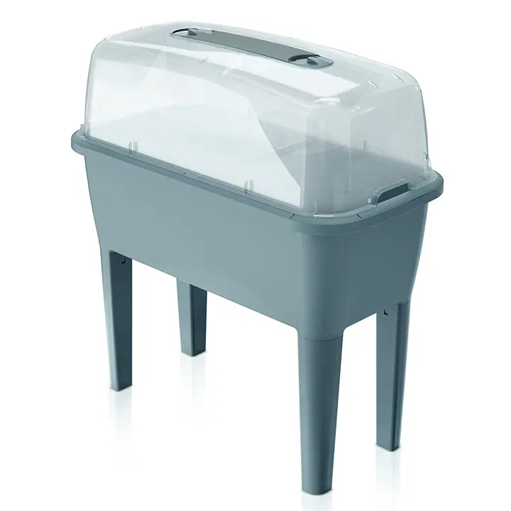Huerto Urbano con Invernadero de 52 Litros en Polipropileno 77 X 38 X 82 Cm Color Gris - Prosperplast - 1