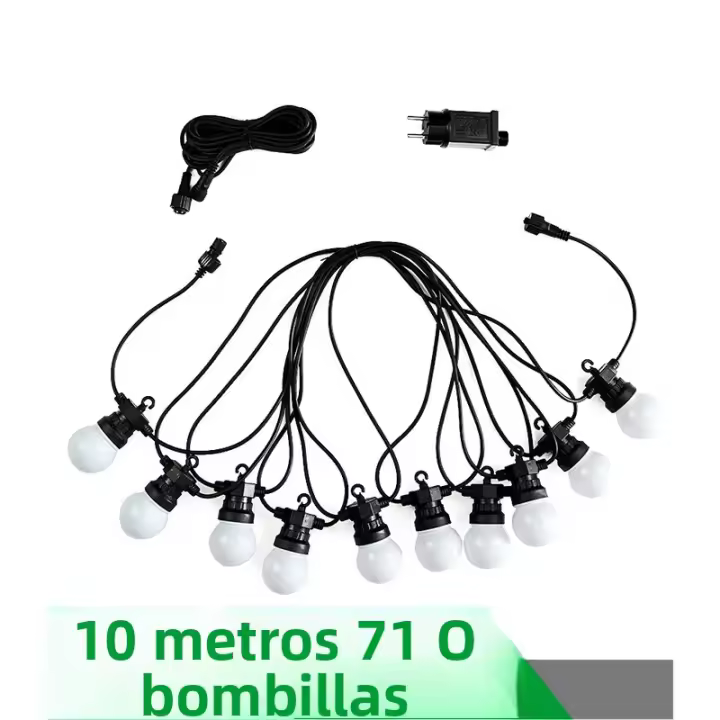 Luz De Campaña Exterior Bombillas G50 Impermeables Cadena De Luces LED Para Decoración De Tienda Fiesta De Navidad Boda Ornamento - 1