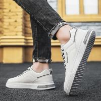 Zapatos Casuales Para Hombre De Color Sólido Y Moda Portátiles Cómodos Planos Antideslizantes Y Resistentes Al Desgaste Deporte Con Suela De Cuero Viscosa Talla Verdadera - details 22