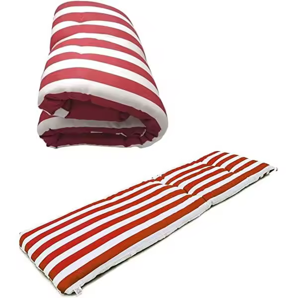 REINO MANSIDI SL Cojín Tumbona 180x55x8cm Diseños Variados Raya Roja - 1