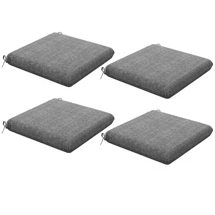 Outsunny Conjunto de Cojines para Sillas de Comedor 47x47x7 cm Juego de 4 Piezas Cojines para Sillas de Jardín Impermeable y Protección UV 50+ para Interior y Exterior - 1