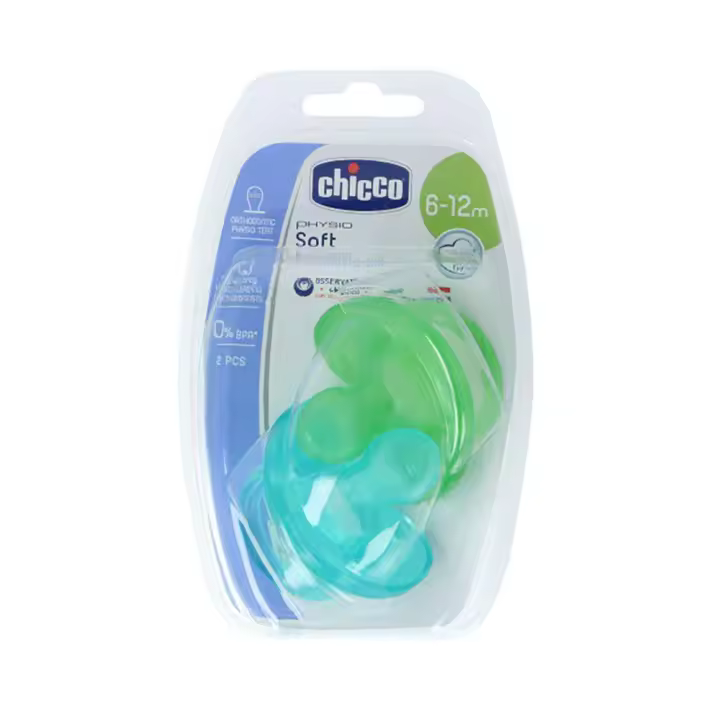 Chicco Chupete Todosilicona Physio Soft Azul 6-12M - 1