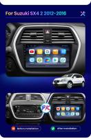 AWESAFE inalámbrico CarPlay Android Auto Radio para Suzuki SX4 S-Cross 2012 2013 2014 2015 2016 2017 coche reproductor multimedia GPS 2 din autoradio volante controles RDS Bluetooth - details 2