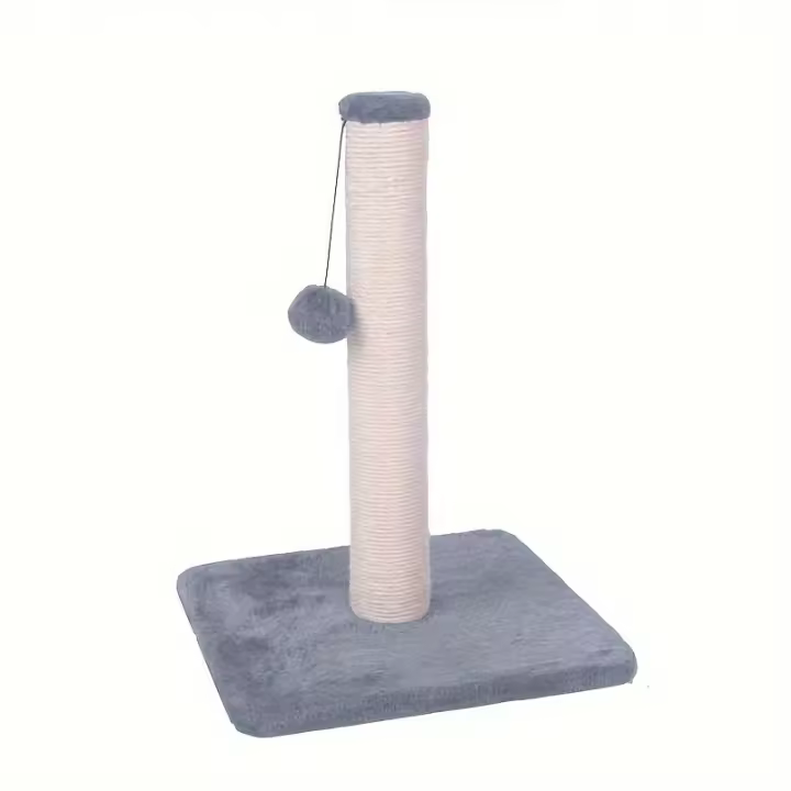 Palo De Afilado Vertical Para Gatos Con Pluma De Pelo Suave Y Sisal Marco De Subida Para Gatos Pequeños Juguete Anti-estrés Duradero Y No Caído - 1