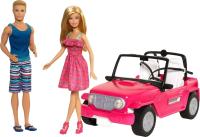 Barbie - Muñeco Ken y muñeca Barbie con su coche de playa Mattel CJD12 - details 5