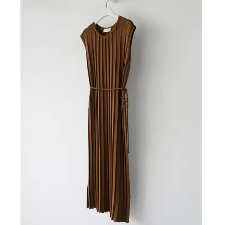 Vestido De Punto REALEFT 2025 Para Mujer Estilo Casual Cuello En V Midi De Pierna Larga Con Abertura Lateral Y Cintura Alta - 1