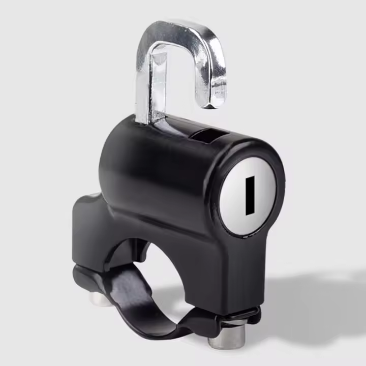 Cerradura De Manillar Para Motocicleta Anti-Robo Aleación De Aluminio Bloque De Freno De Barra Sólida Para ATV Bikes De Calle Y Tierra - 1