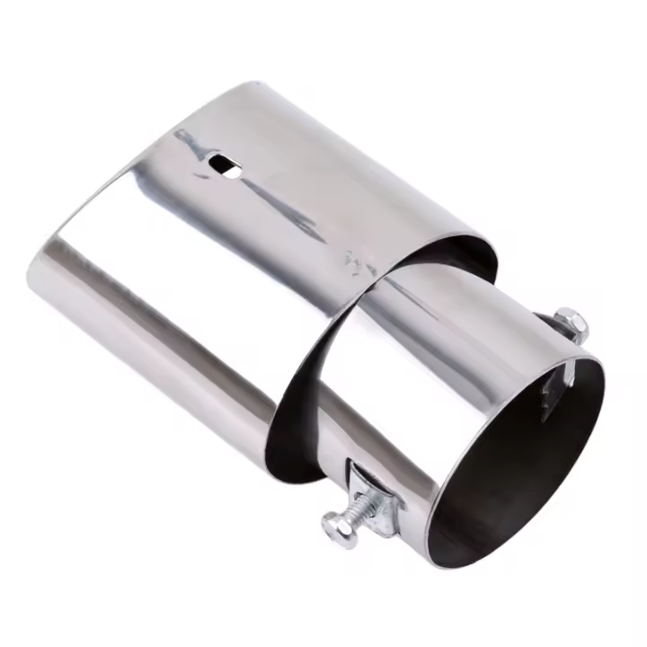 Tubo De Escape Trasero Universal Para Coche En Acero Inoxidable Y Cromo Accesorios De Automóvil Reemplazo De Tubo De Escape - 1