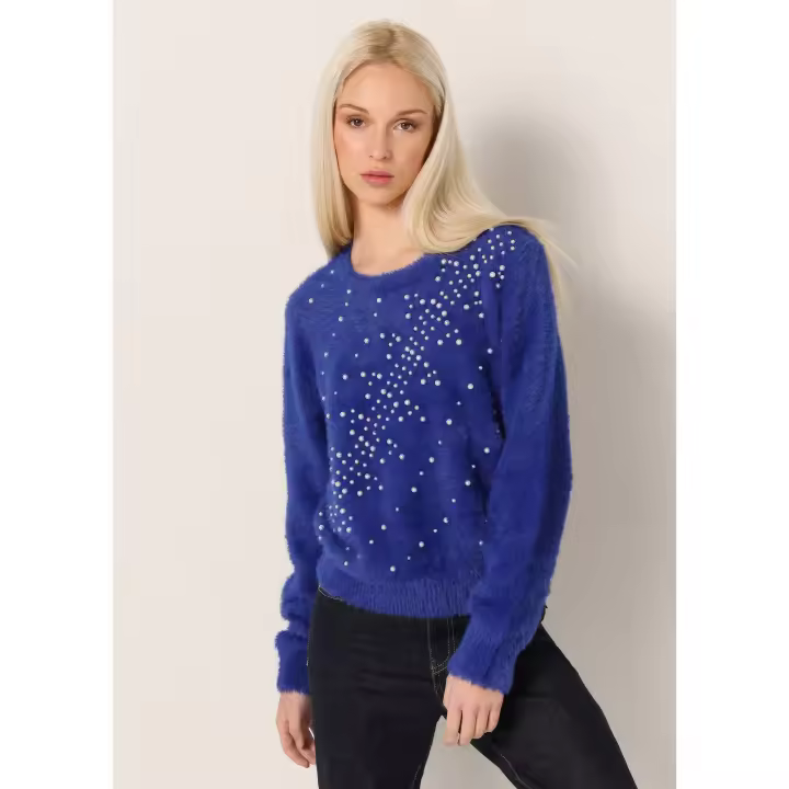 Victorio & Lucchino - Jersey punto de perlas con cuello caja - 1