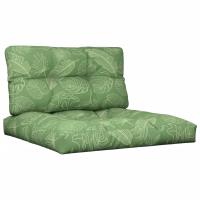 vidaXL Cojines para sofá de palets 2 piezas tela 80 x 80 x 12 cm Color Azul y blanco,  Negro y blanco,  Verde y rosa y mas Cojín Decorativo de Asiento Cojines de muebles de salon - details 3