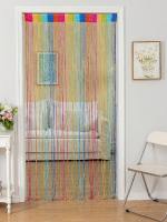 Cortina De Living Con Hilos Coloridos Y Lentejuelas Para Dormitorio/ Sala Moderna Material De Poliéster Una Pieza - details 4