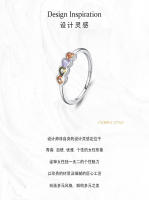 Zenyth-Anillo de conexión de Corazón de Amor colorido para Mujer, de Plata de Ley 925, Amulet de Fashion, temperament, elegant para Pareja gift - details 1