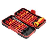 Kit De Herramientas Para Eléctricos 13pcs 1000V Con Destornilladores Aislados Magnéticos Y Bits De Fijación Positiva Phillips Pozidriv Torx - details 5