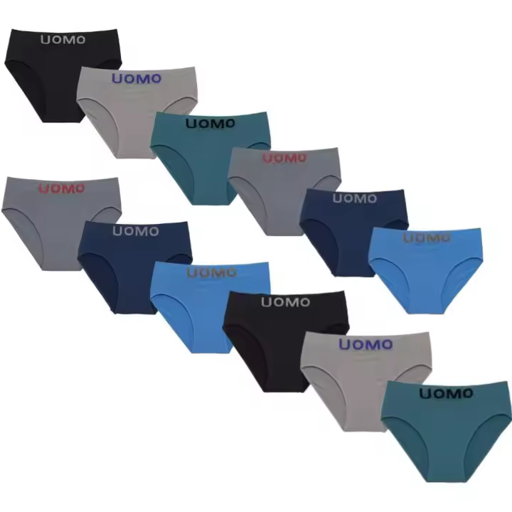 Calzoncillos Slip para Hombre Invisible, Cómodos y Suaves, Sin Costuras Pack 12 o 6 Colores Lisos - Calzoncillos Bóxer o Slip para Hombre Comodidad Deportiva Transpirable - 1