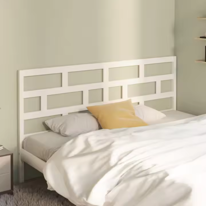Cabecero de cama madera maciza de pino blanco 206x4x100 cm - 1