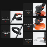 Cortacésped eléctrico inalámbrico de 500W, cortador potente de 6000PRM, herramienta de jardín ajustable con 2 piezas y batería de 21V - details 1