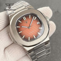 Reloj Automático Tandorio Cuadrado 40mm Para Hombre Acero Inoxidable NH35 Multicolor Dial Cristal De Zafiro Fecha Luminoso Mecánico De Pulsera - details 35