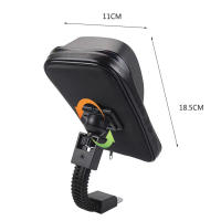 Soporte De Teléfono Móvil Para Motocicleta Impermeable Con Bolsa Y Montura Universal Diseño De Visera Solar Giratorio De 360 Grados Para Navegación En Bicicleta Accesorio Ajustable - details 10