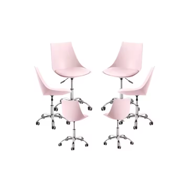 Pack 6 Sillas Blok Office - Rosa - 1