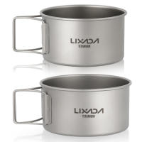 Bol De Titanio Lixada Para Camping Con Manos Doblegables Contenedor De Alimentos Para Exteriores Ideal Para Senderismo Y Acampar - details 0