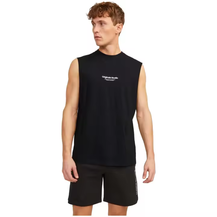 Camiseta de Tirantes Jack&Jones Printed Crew Neck para hombre en color negro - 1