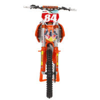 MAISTO - Moto Supercross KTM SX450 2018 escala 1:6 con dorsal de Jeff Herlings, réplica oficial, metal die-cast, incluye soporte de exposición desmontable, ruedas móviles y manillar funcional, ideal para coleccionar o jugar - details 5