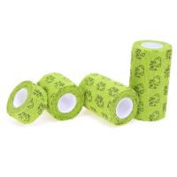 5Pcs Vendas Autoadhesivas Para Perros Cubierta De Manguito Protector De Primeros Auxilios Para Veterinarios Envoltura Elástica Verde Suministros Para Mascotas - details 12