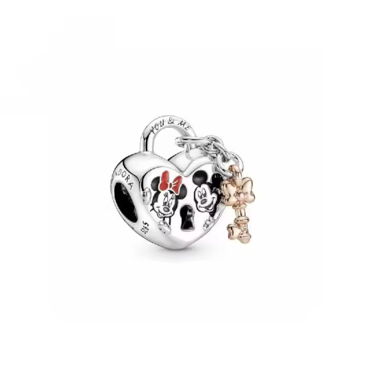 Charm Pandora 780109C01 Candado Mickey y Minnie - 1