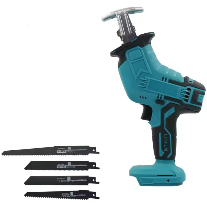 Sábanas Eléctricas Reciprocantes Sin Cable 4000rpm Con Velocidad Ajustable Para Corte De Madera Y Metal Compatible Con Batería 18v Makita Herramientas De Poder - 1