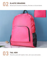 Mochila De Viaje Al Aire Libre Impermeable Plegable Y Ligera De Gran Capacidad Para Mujer Estilo Casual Sin Capa De Químicos Peligrosos - details 2