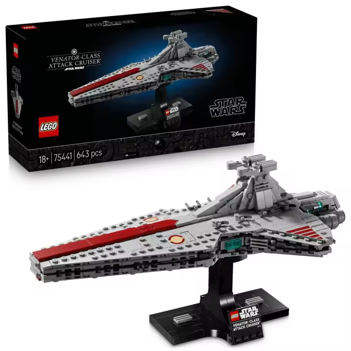 LEGO® 75441 Star Wars: Crucero de Ataque Clase Venator - Maqueta para Construir para Adultos de Nave de la República - Decoración para el Salón - Para Fans de La Venganza de los Sith, Envíos a partir del 29 de diciembre - 1