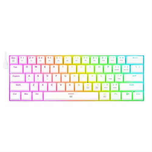 Redragon - DRAGONBORN Teclado Mecánico Gaming Switch Marron RGB Blanco - 1