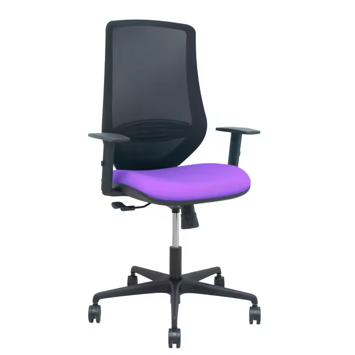 Silla Mardos sincro malla negra bali lila brazo regulable - 1