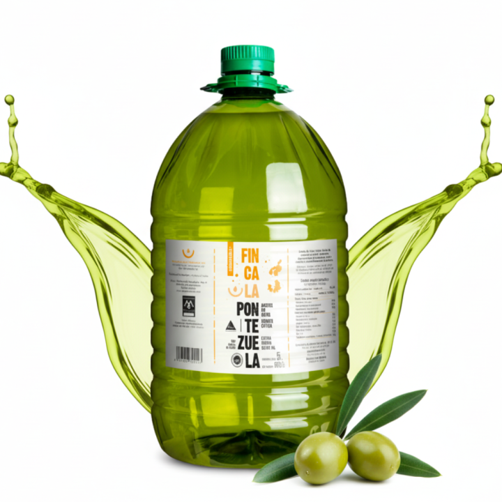 Finca La Pontezuela Aceite de Oliva Virgen Extra Cornicabra 5 Litros | Garrafa de Aceite 5L Cornicabra | Aceite Intenso Ideal para Uso Diario | AOVE Español DOP Montes de Toledo
