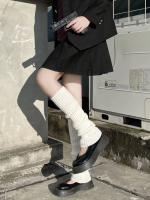 Calentadores De Pierna Para Mujer Y2K Japonés Lolita Calcetines Largos De Lana Tejidos Cubierta De Pie Guantes De Invierno Calcetines De Punto Grueso Para Otoño E Invierno - details 3