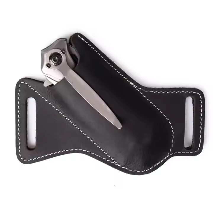 Cuchillo De Bolsillo Plegable Con Funda De Almacenamiento Antideslizante Y Clip Para Cinturón Herramientas De Camping Tamaño M - 1