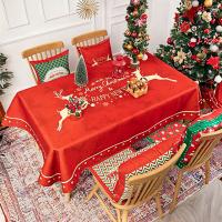 Mantel Navideño de Mesa, Mantel Lino con Estampados Temáticos de Navidad, Ideal para Decorar y Proteger la Mesa Durante las Fiestas, Aportando un Toque Festivo y Elegante al Hogar - details 1