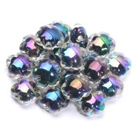 10Pcs Abalorios Flor Negra AB Transparente Para Creación De Joyas Pulsera Y Pendientes DIY Suministros De Manualidades - details 3