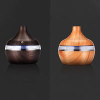 Humidificador De Aire 300ml Con Diffusor De Aceites Esenciales 7 Colores Aromaterapia Cable USB Fresadores De Aire De Madera Para Dormitorio - details 2