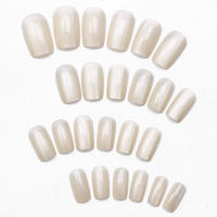 24pcs/set Uñas Postizas Cortas Cuadradas Con Diseño De Ojos De Gato Y Brillo En Colores Rosa Verde Morado Amarillo Y Nude Para Artículos De Belleza Y Uñas - details 29