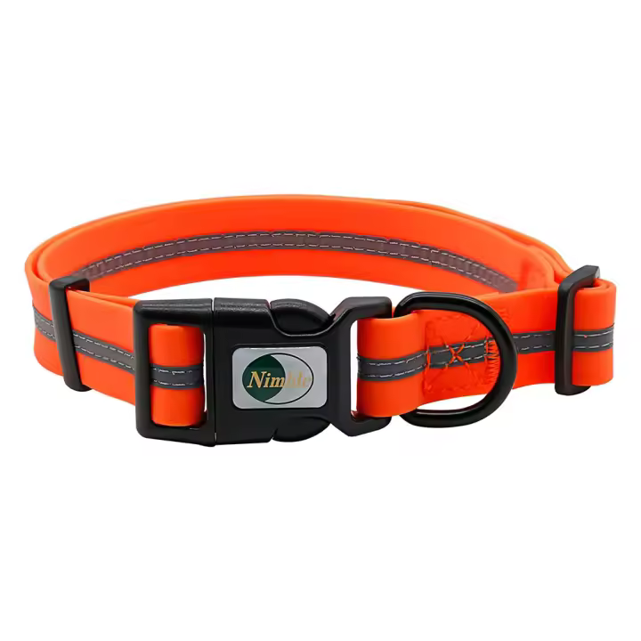 Collar De Perro PVC Impermeable Y Anti-Olor Durable Ajustable De Poliéster Suave Con Rayas Reflectantes S/M/L Para Todas Las Estaciones - 1