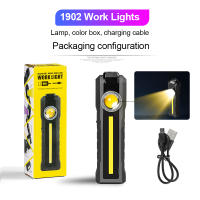 Linterna LED De Banda Larga COB Magnética Recargable USB Con 4 Modos De Iluminación Torcha De Emergencia Lámpara De Reparación Con Gancho - details 25