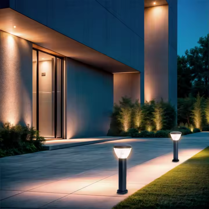 Ledkia Baliza Exterior Superficie Pie 65cm Polaris Blanco Cálido - 1