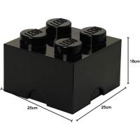 Room Copenhagen 40031733 Caja de Almacenaje Lego Brick 4 Color Negro - details 0