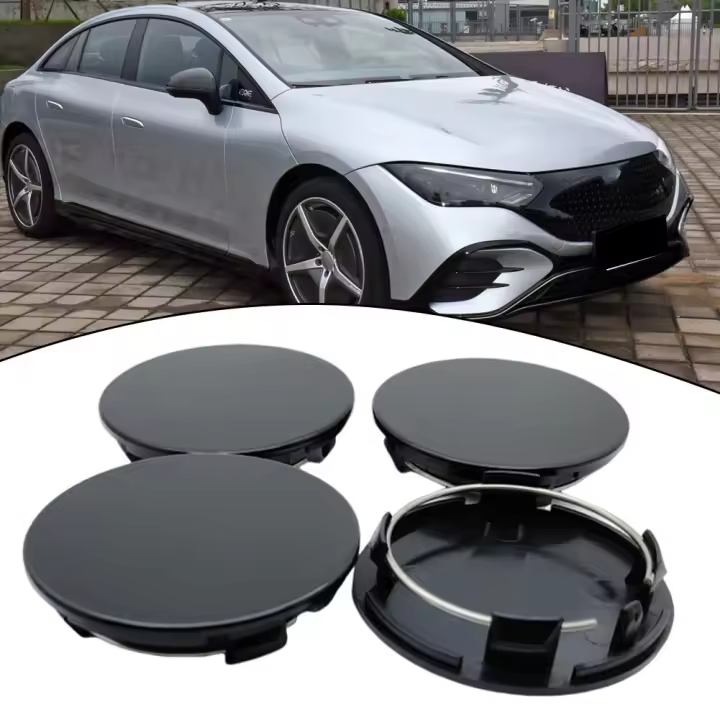 4pcs 70mm Tapas De Centro De Eje Para Ruedas De Coche Universales Negras/Oro Adecuadas Para RM Rines Tipo Tapas De Centro De Eje De Automóvil - 1