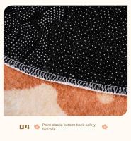 VIKAMA Alfombra De Cashmere Creativa Y Cartoonista Antideslizante Para Sala De Estar Dormitorio Baño Porche Decoración Del Hogar Material Suave 100% Lana - details 6